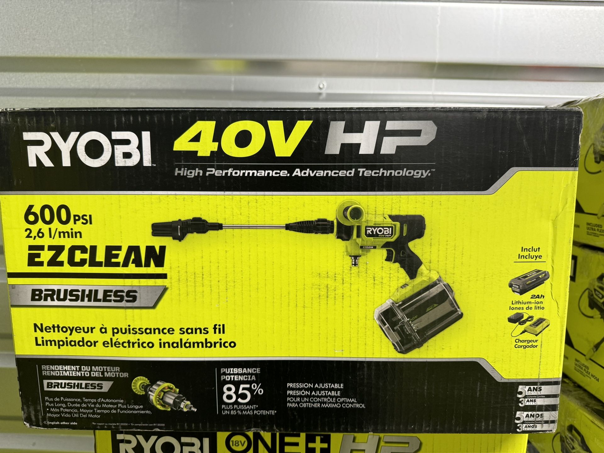 Ryobi 40v Hp Brushless 600 Psi 0.7gpm