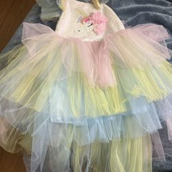 Beautiful Unicorn Party Dress Size 6t 