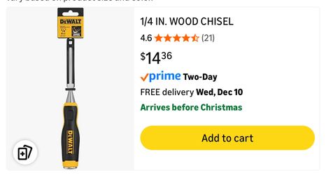 DeWalt 1/4” Chisel