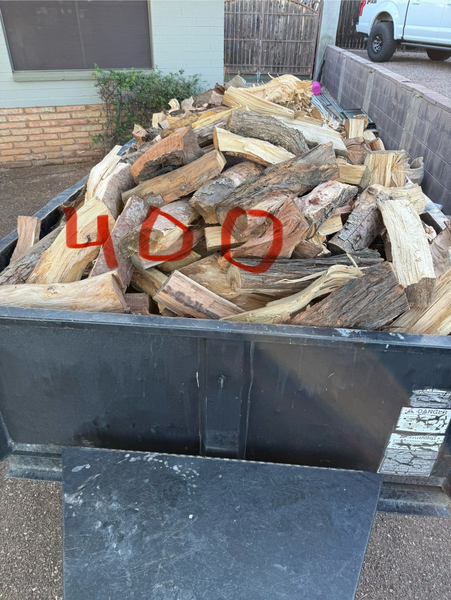5x10 Trailer Load Of Split Firewood 