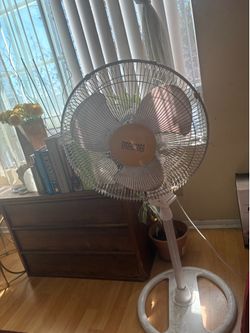 Fan- Tall standing white 3 speed