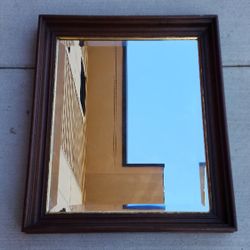 Vintage 26x22 Solid Wood Frame Mirror **Vintage