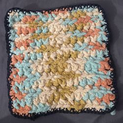Super Soft Handmade Crocheted Pet/Baby Blanket With Black Rim