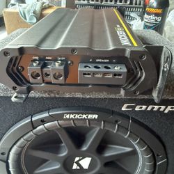 Kicker Amp 1200.1  2channel….2x12”  Pro Kickers Subs 