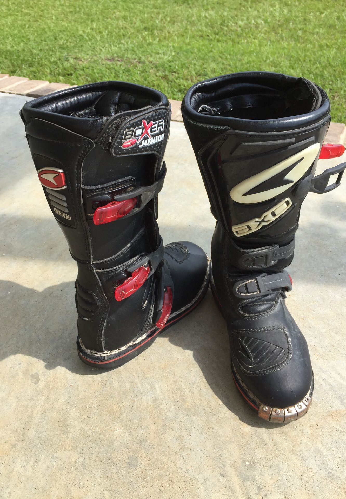 Photo Axo boxer jr. motorcycle riding boots sz 1 youth