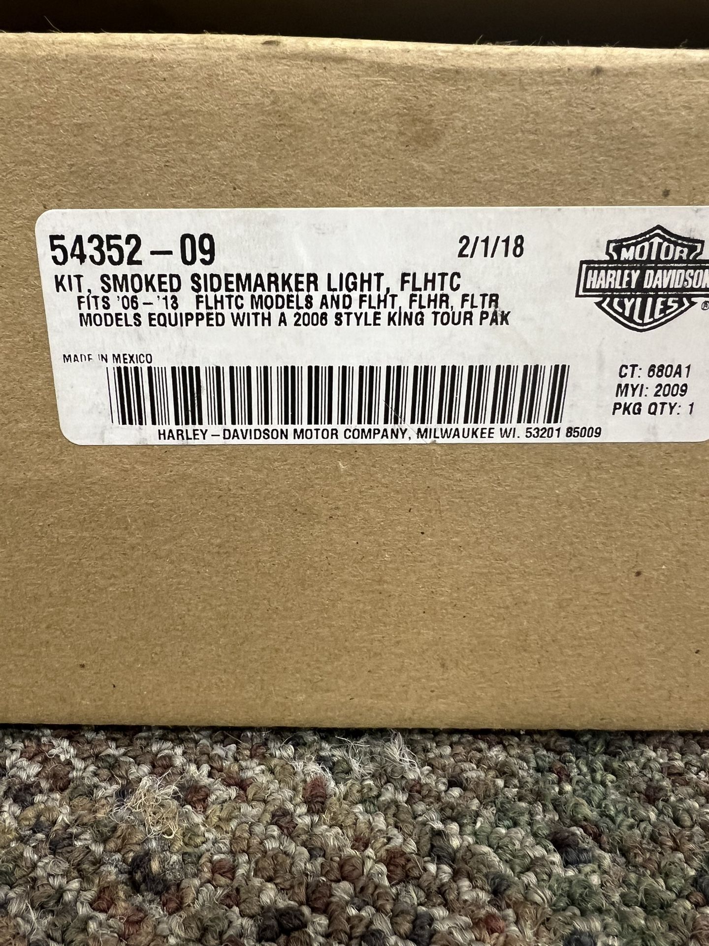 Harley Davidson Smoked Tour Pak Lights