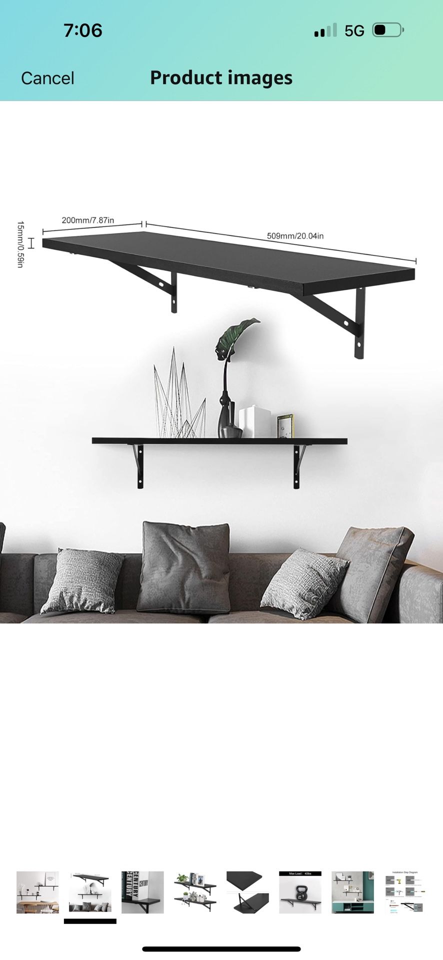 Wall mount Shelves