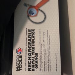 Matco Recharging Tire Inflator