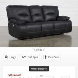 Marcus Grey Scratch Resistant Leather Sofa