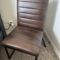 Brown leather chair