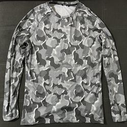 Bjorn Borg LS Men's Tee Axton Grey Camo Size L  - Swedish Brand - Large