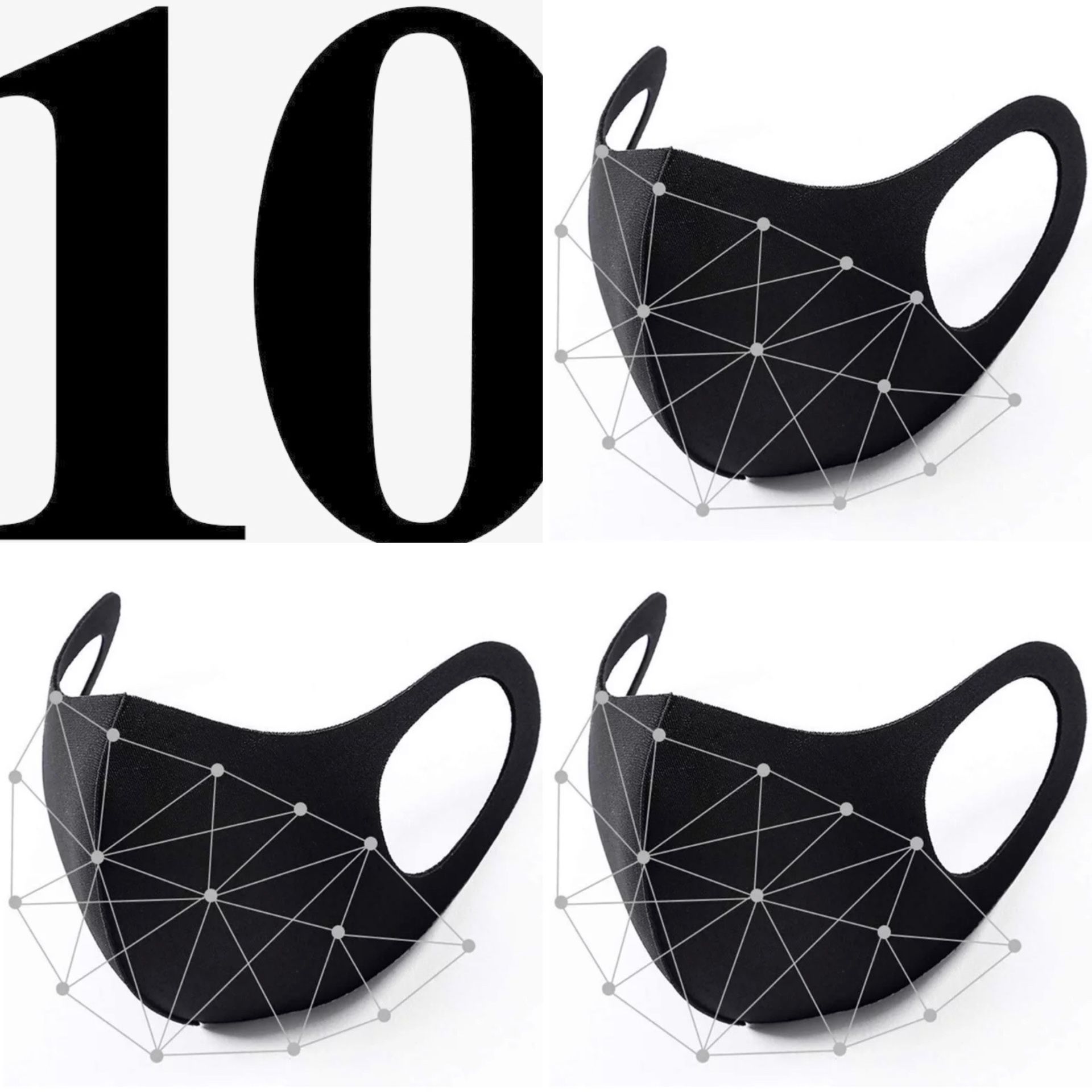 10 Reusable face masks