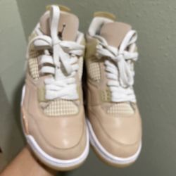 Nike Air Jordan 4 Shimmer Bronze Eclipse Orange Quartz (Women's) Size 8  like new