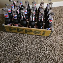 Pepsi Crate With Full Richard Petty Bottles