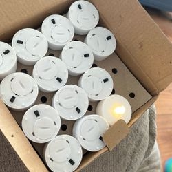 14 White Flameless Candles