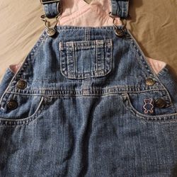 Cute Jean Jacket & Denim Overalls Skirt For Baby Girl, size 3-6 Months