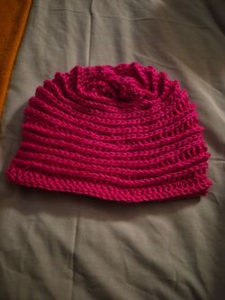 Pink crochet hat