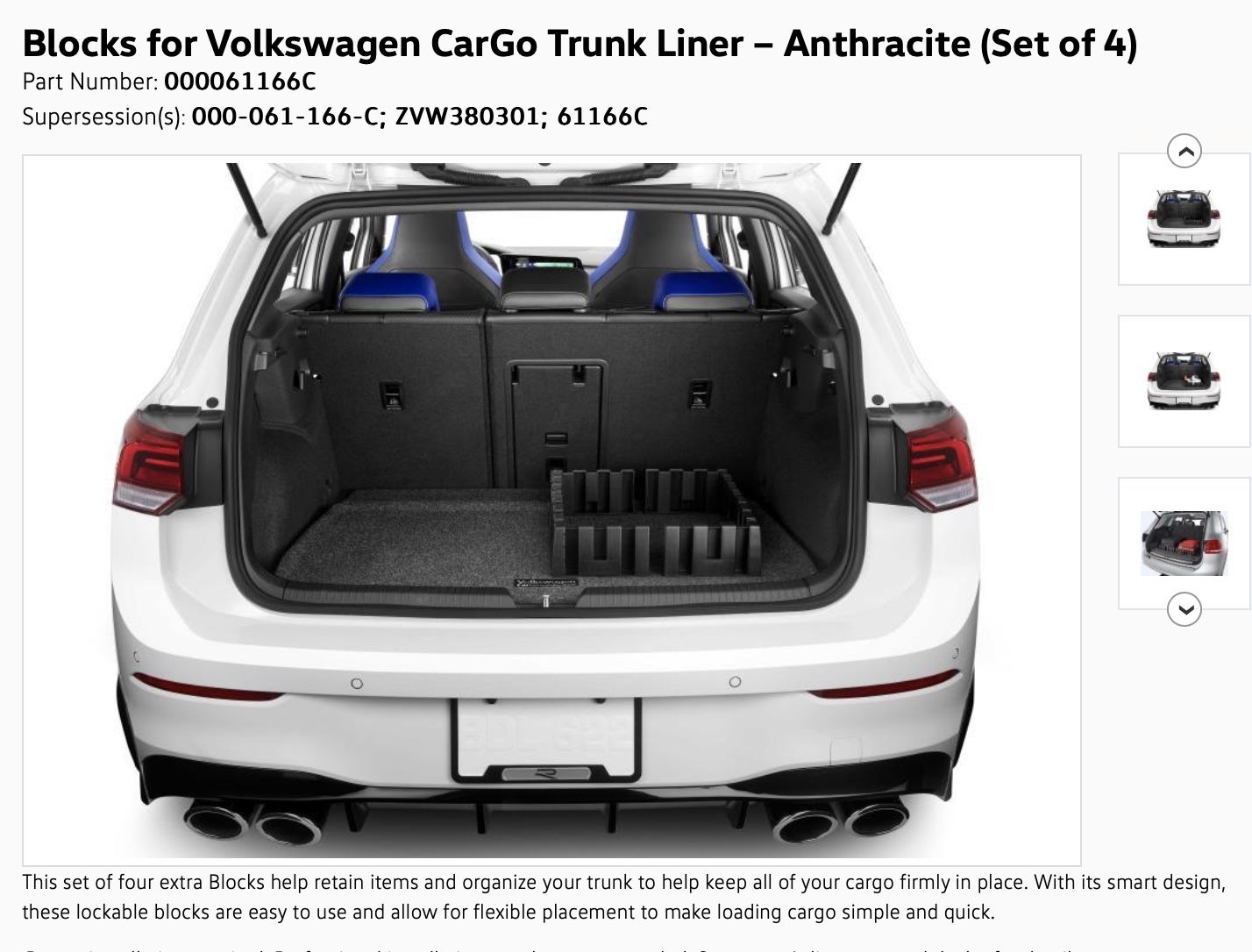 CarGo Trunk Separator Blocks