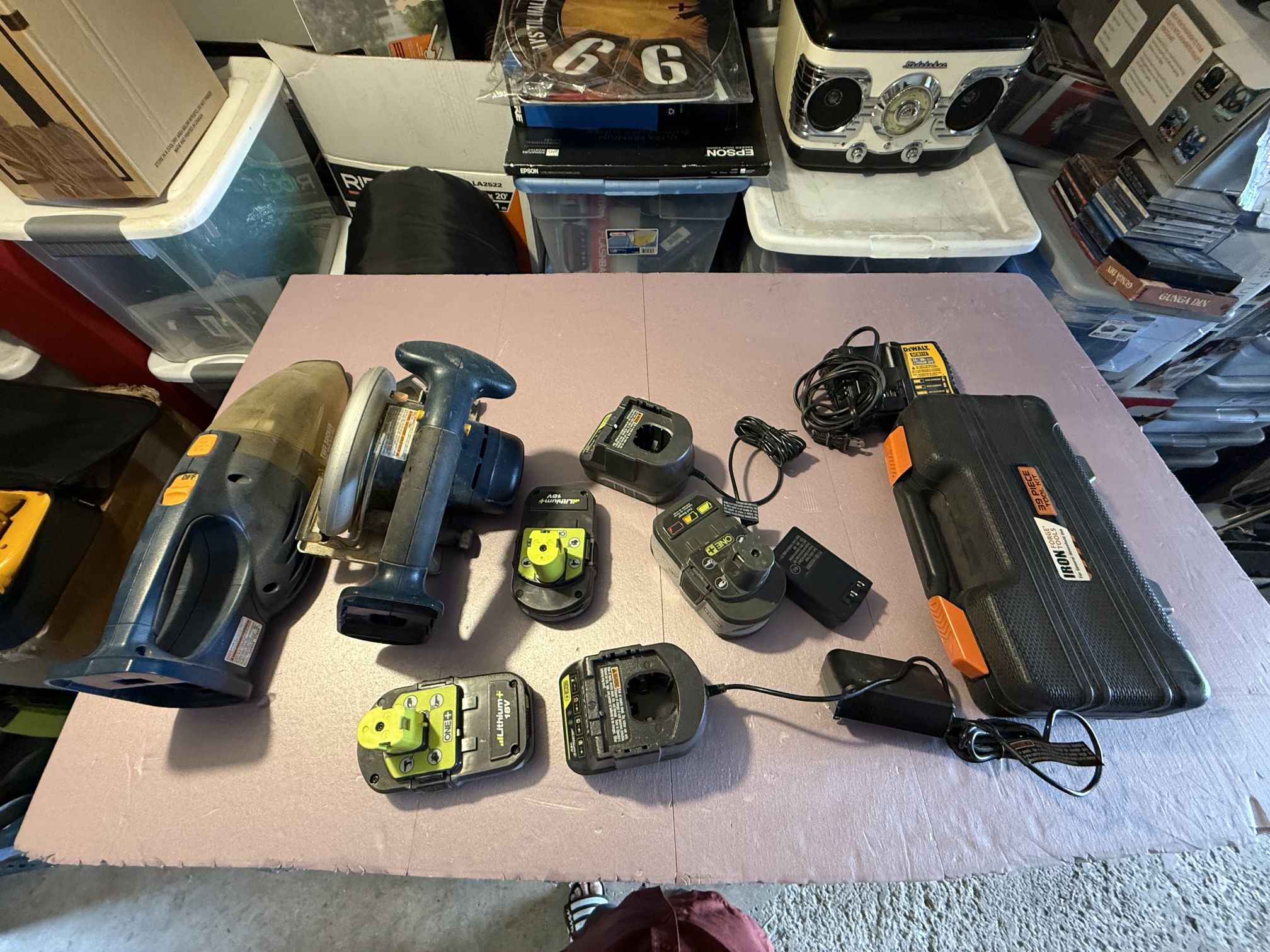 Power Tools - Ryobi & Dewalt - Batteries & Chargers