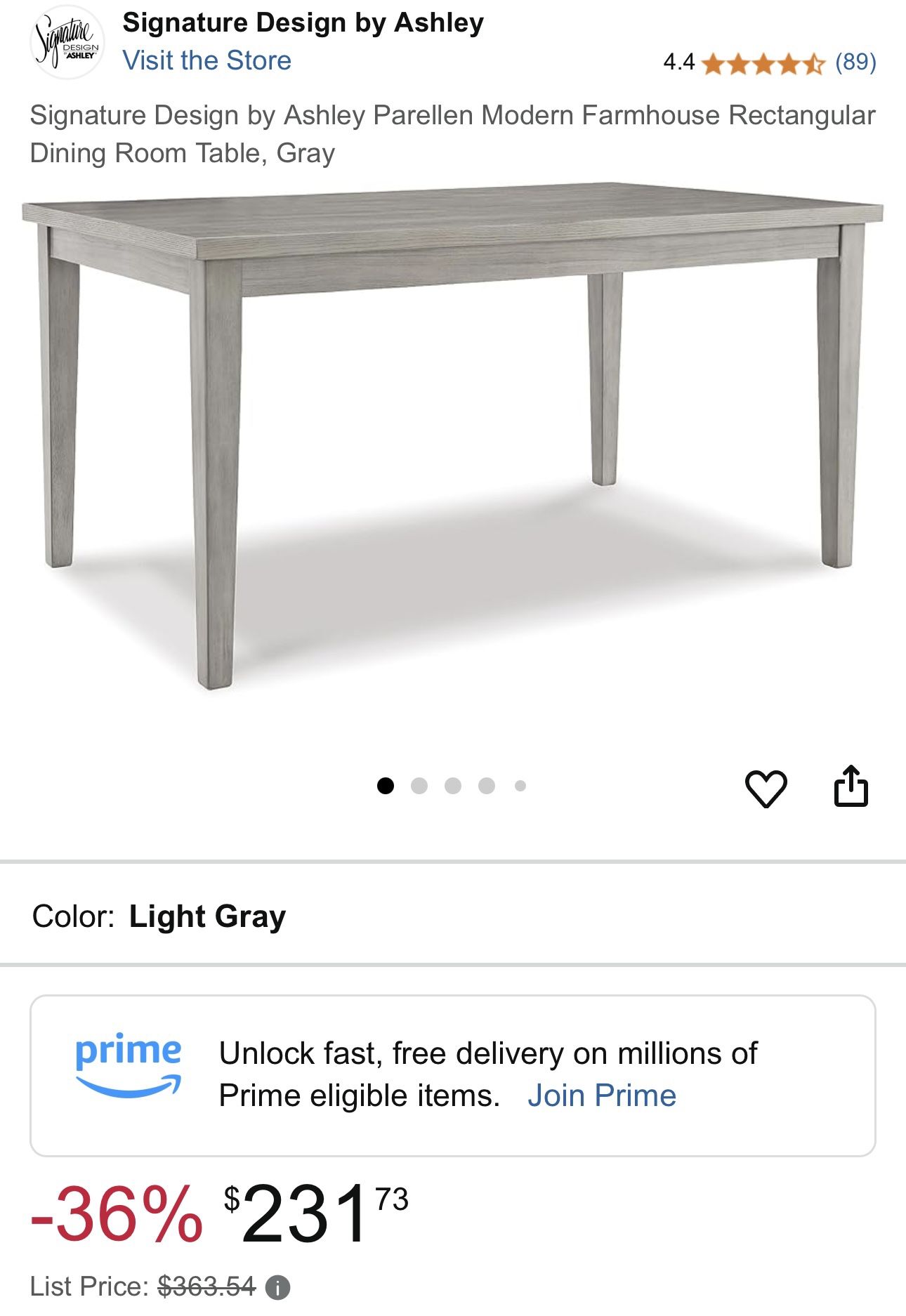 NIB Ashley furniture dining Room Table