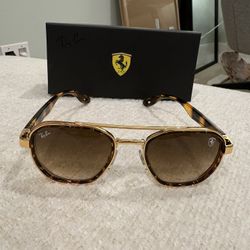 Ray-Ban Scuderia Ferrari RB3676M Arista Gradient Brown Sunglasses