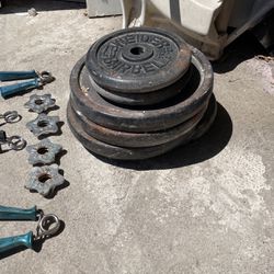 Weights And Rod And Accessories All For $40