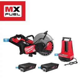 Milwaukee 14 in. Cut Off Saw Kit with RAPIDSTOP Brake w/ (2) FORGE XC8.0 Batteries & (1) MX FUEL Super Charger