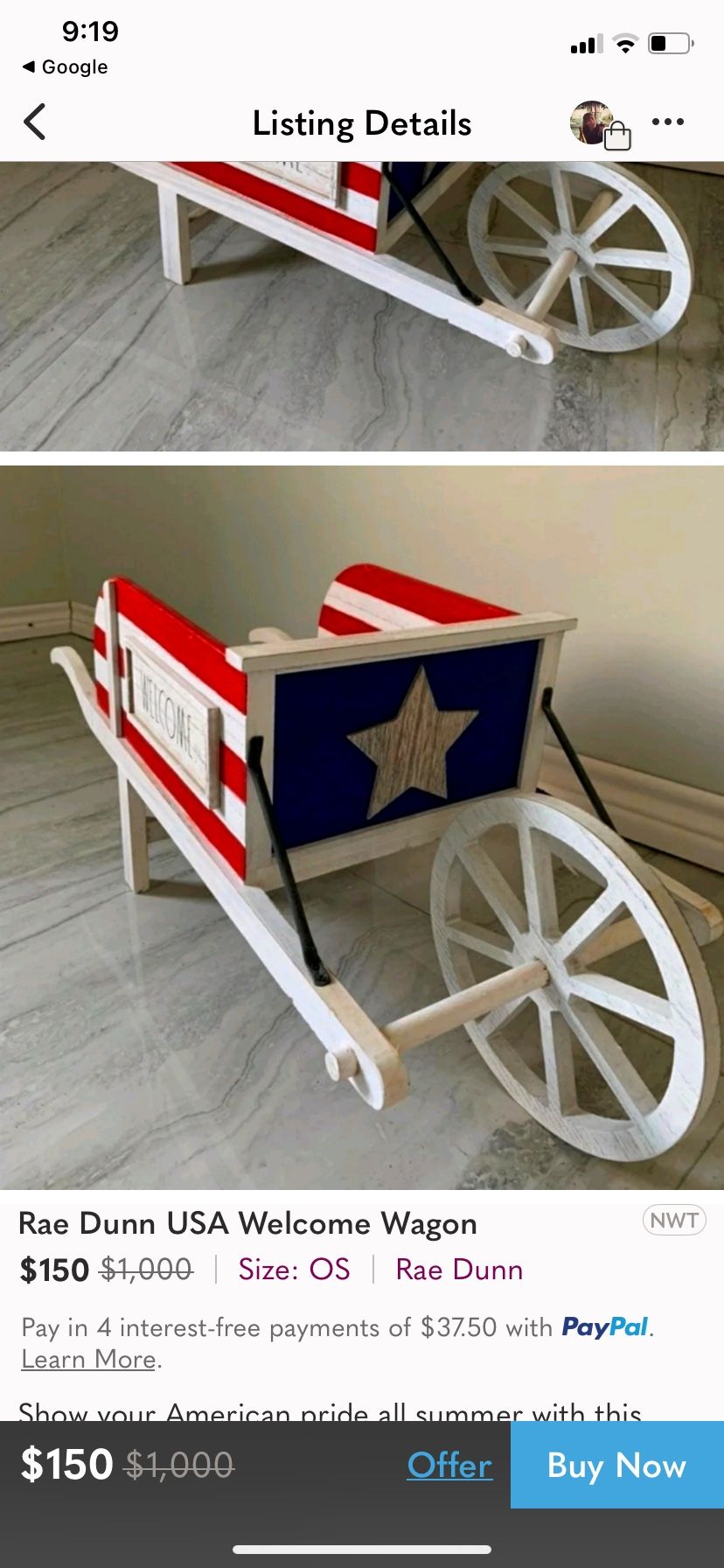Yard Decor Wagon Rae Dunn