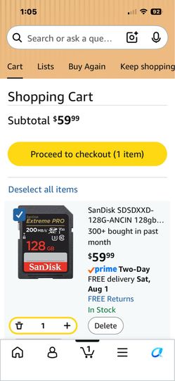 SanDisk SDSDXXD-128G-ANCIN 128gb Extreme Pro Sd Flsh 200/140mb/s Rw C10 Uhs U3