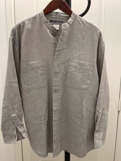 Untied Long Sleeve Button-Up Shirt
