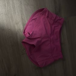 Pink lululemon speed up shorts 