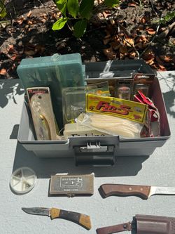 Tackle Box with Brand New Lures & Fishing tools etc.