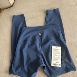 Lululemon Blue Twill No Line Align Leggings