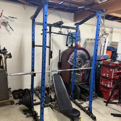ER Kang Power Rack With Bar And Weights