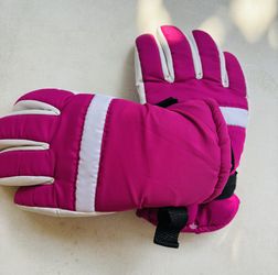 Title: Waterproof Winter Gloves - Insulated Ski/Snowboard Gloves -20°F Cold Weather Gear (Pink/White)