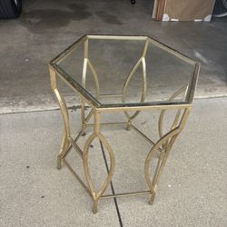 Metal side table