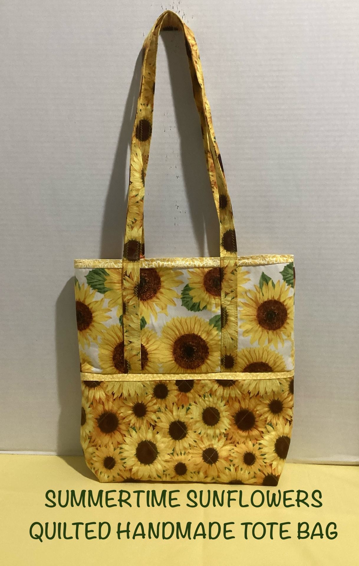 NEW SUMMERTIME SUNFLOWERS QUILTED HANDMADE SHOULDER BAG