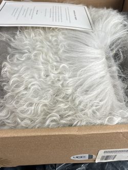 UGG Lida Curly Mongolian Sheepskin Boots Grey Suede -US 7