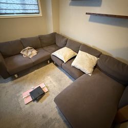 Modular Brown Sectional Couch