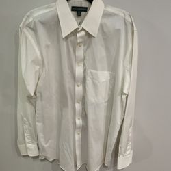 Hill & Archer white button up men’s long sleeve dress shirt size 16 34/35