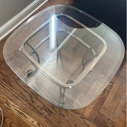 Metal And Glass Side Table 