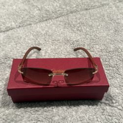 Men Cartier Glasses/Buffs Rectangle 
