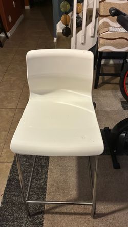 White acrylic barstool in Greater Fort Lauderdale