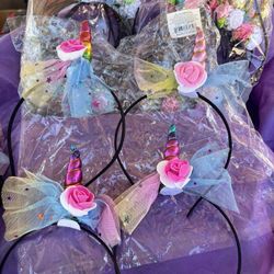 New In Bag With 12 unicorn headband