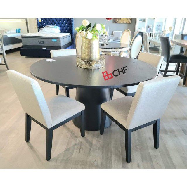 5 Pc Round Dining Table Set 