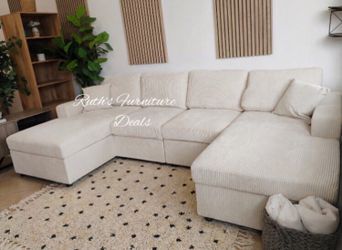 Gorgeous‼️ 2-Pc Sectional Corduroy Sofa Sets