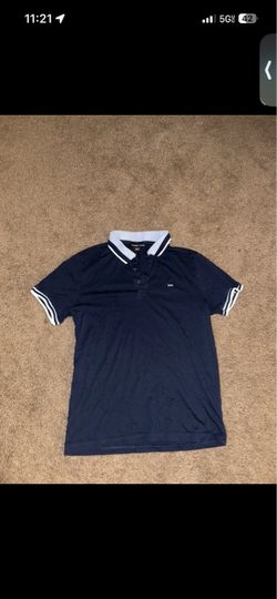 Michael Kors Men's Navy Small Regular Fit Short Sleeve Collared Polo Shirt
