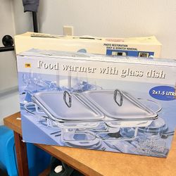 Food Warmer With Glass Dish