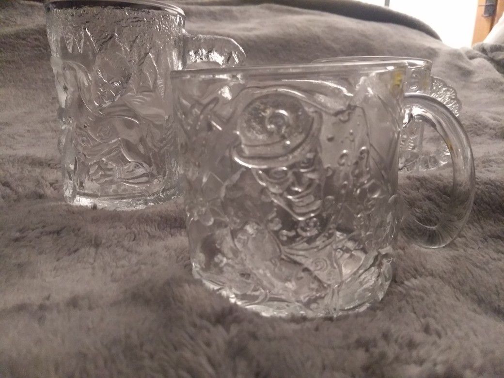 Vintage 1995 Batman Forever Collector Mugs