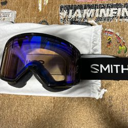 Smith Drift Snow Goggle - Black & Blue Sensor Mirror - Women - Ski Snowboard Winter Jet ski 